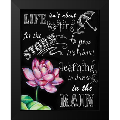 Chalkboard Inspriations IV Black Modern Wood Framed Art Print by Knold, Donna