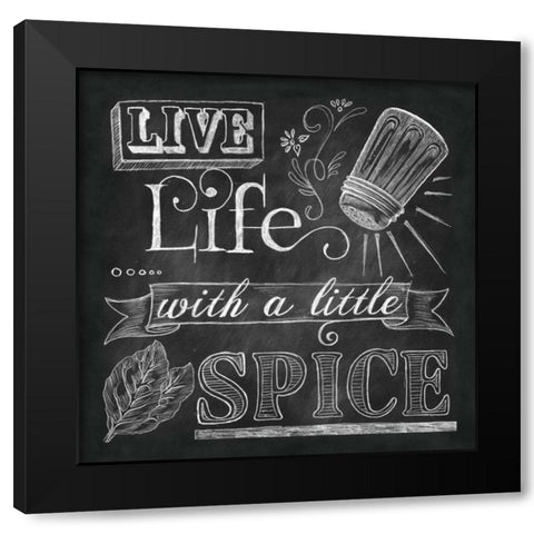 Kitchen Chalk II Black Modern Wood Framed Art Print by Knold, Donna