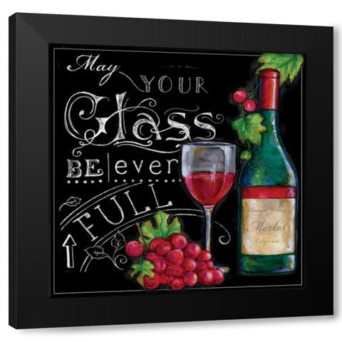 Wine Toasts I Black Modern Wood Framed Art Print with Double Matting by Knold, Donna