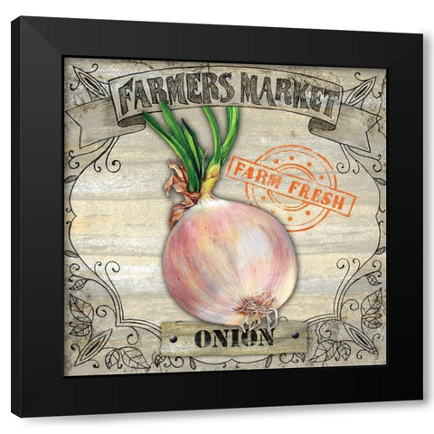 Farmers Market I Black Modern Wood Framed Art Print with Double Matting by K, Onna