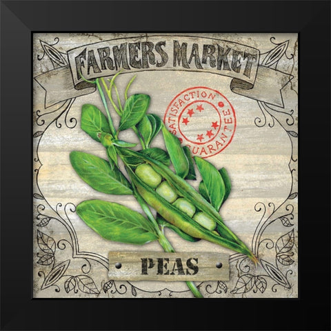 Farmers Market II Black Modern Wood Framed Art Print by K, Onna