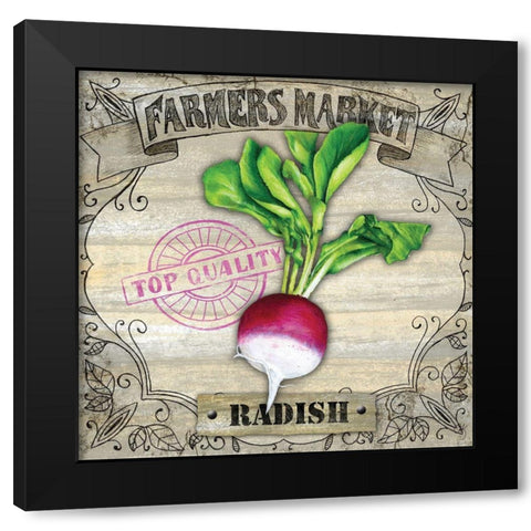 Farmers Market IV Black Modern Wood Framed Art Print by K, Onna