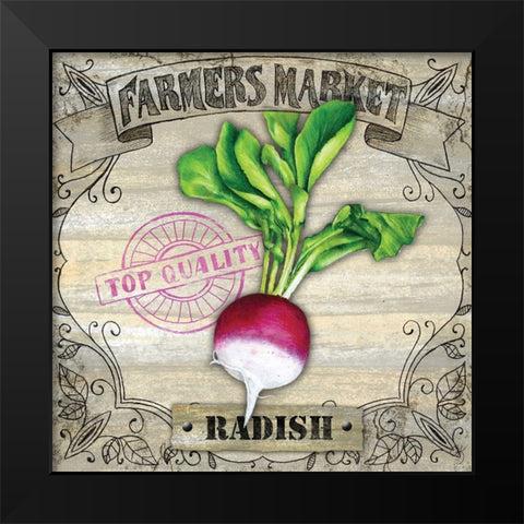 Farmers Market IV Black Modern Wood Framed Art Print by K, Onna