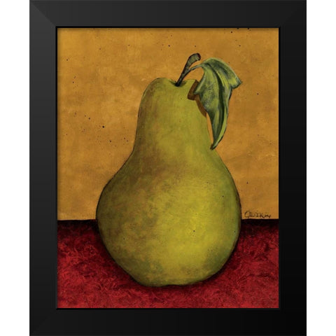 Pear Black Modern Wood Framed Art Print by Kime, John