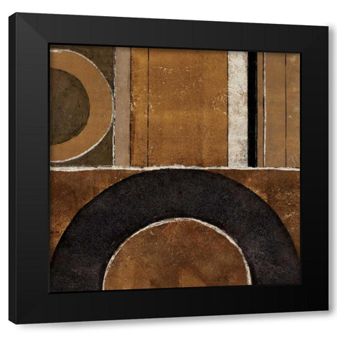 Loop to Loop I Black Modern Wood Framed Art Print with Double Matting by Kime, John