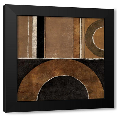Loop to Loop II Black Modern Wood Framed Art Print with Double Matting by Kime, John