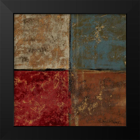 Building Blocks I Black Modern Wood Framed Art Print by Kime, John