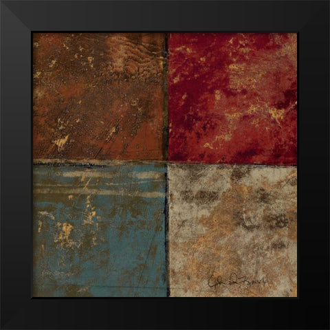Building Blocks II Black Modern Wood Framed Art Print by Kime, John