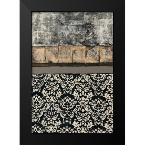 Natures Damask I Black Modern Wood Framed Art Print by Kime, John