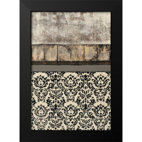 Natures Damask II Black Modern Wood Framed Art Print by Kime, John