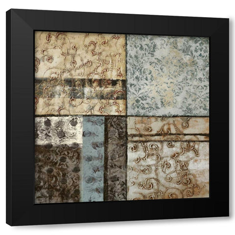 Structured Pattern II Black Modern Wood Framed Art Print with Double Matting by Kime, John