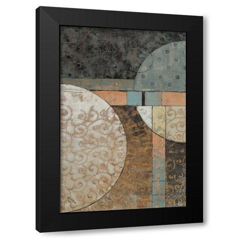 Geo Round Squared I Black Modern Wood Framed Art Print by Kime, John