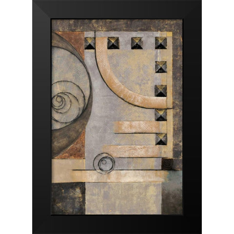 Connect the Dots II Black Modern Wood Framed Art Print by Kime, John
