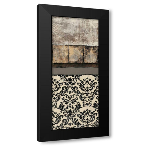 Natures Damask Panel II Black Modern Wood Framed Art Print by Kime, John