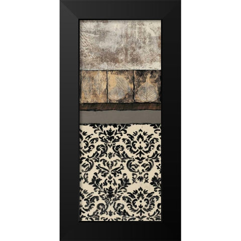 Natures Damask Panel II Black Modern Wood Framed Art Print by Kime, John