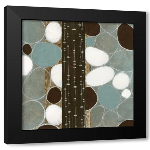 Stones Throw I Black Modern Wood Framed Art Print by Kime, John