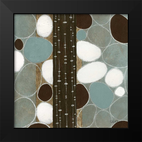 Stones Throw I Black Modern Wood Framed Art Print by Kime, John