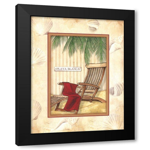 Parasol Club II Black Modern Wood Framed Art Print with Double Matting by Laliberte, Andrea