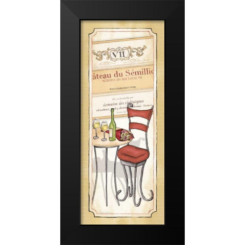 Vin Blanc Black Modern Wood Framed Art Print by Laliberte, Andrea