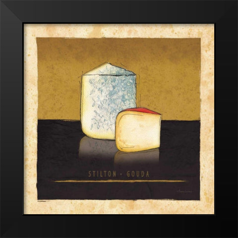 Cheeses II Black Modern Wood Framed Art Print by Laliberte, Andrea