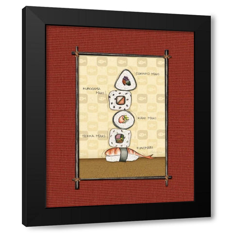 Sushi I Black Modern Wood Framed Art Print with Double Matting by Laliberte, Andrea