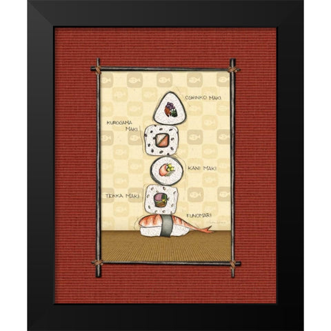Sushi I Black Modern Wood Framed Art Print by Laliberte, Andrea