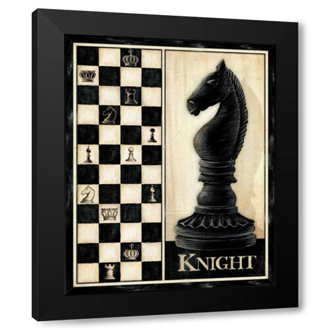 Classic Knight Black Modern Wood Framed Art Print by Laliberte, Andrea