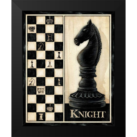 Classic Knight Black Modern Wood Framed Art Print by Laliberte, Andrea
