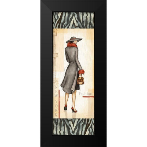 New York Fashion Black Modern Wood Framed Art Print by Laliberte, Andrea