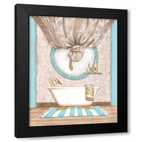Bathroom Elegance I Black Modern Wood Framed Art Print with Double Matting by Laurencon