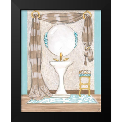 Bathroom Elegance II Black Modern Wood Framed Art Print by Laurencon