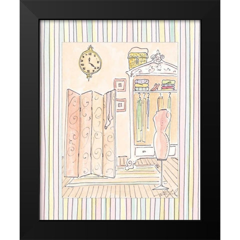 Powder Room II Black Modern Wood Framed Art Print by Leal, Steve