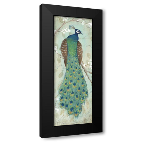 Peacock I Black Modern Wood Framed Art Print by Leal, Steve