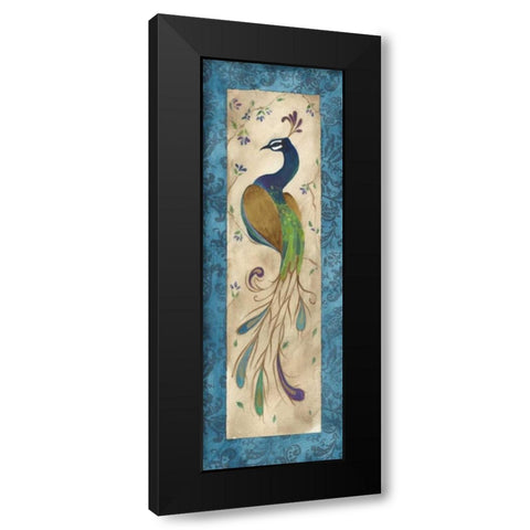 Peacock IV Black Modern Wood Framed Art Print by Leal, Steve