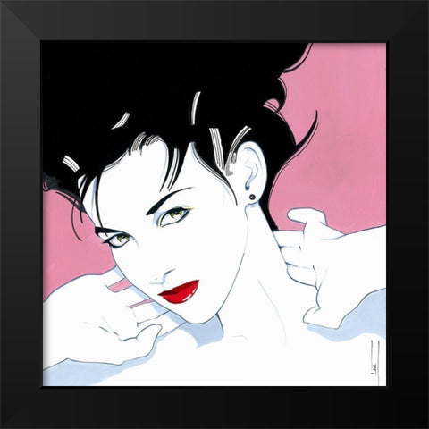 Trisha Black Modern Wood Framed Art Print by Leal, Steve