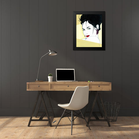 Carmen Black Modern Wood Framed Art Print by Leal, Steve