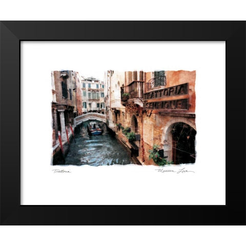 Trattoria Black Modern Wood Framed Art Print by Love, Maureen