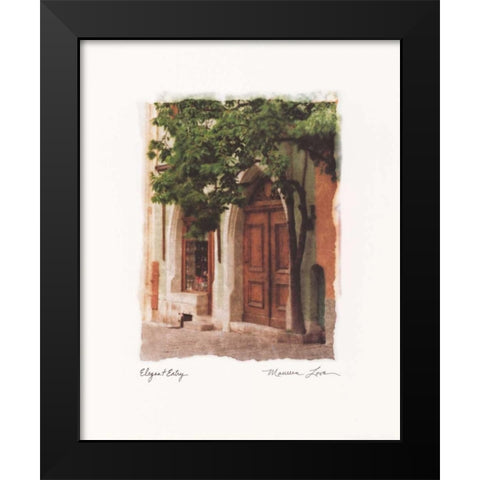 Elegant Entry Black Modern Wood Framed Art Print by Love, Maureen
