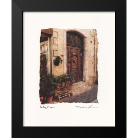 Entrez Vous Black Modern Wood Framed Art Print by Love, Maureen