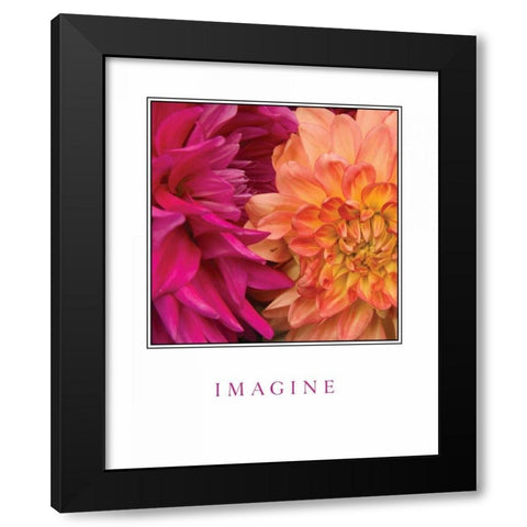 Imagine Flowers Black Modern Wood Framed Art Print with Double Matting by Love, Maureen