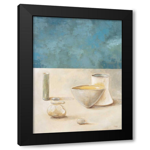 Ishi II Black Modern Wood Framed Art Print with Double Matting by Linza, Loretta