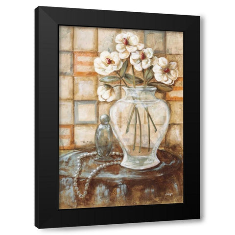 Travertine I Black Modern Wood Framed Art Print with Double Matting by Linza, Loretta