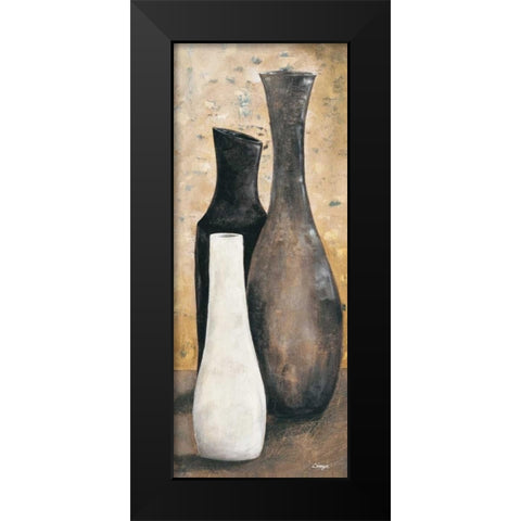 Anthracite I Black Modern Wood Framed Art Print by Linza, Loretta