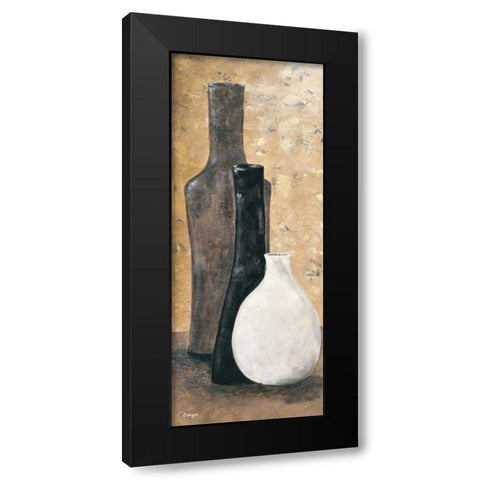 Anthracite II Black Modern Wood Framed Art Print with Double Matting by Linza, Loretta