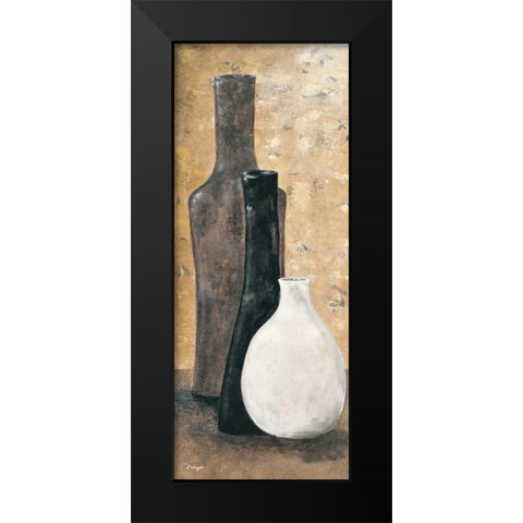 Anthracite II Black Modern Wood Framed Art Print by Linza, Loretta