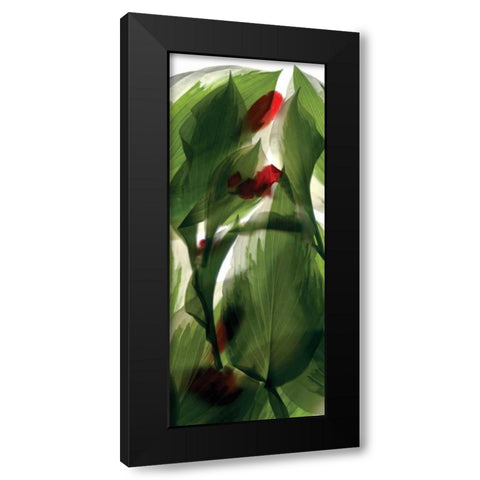 Hosta Begonia Window Black Modern Wood Framed Art Print by McLemore, Julia