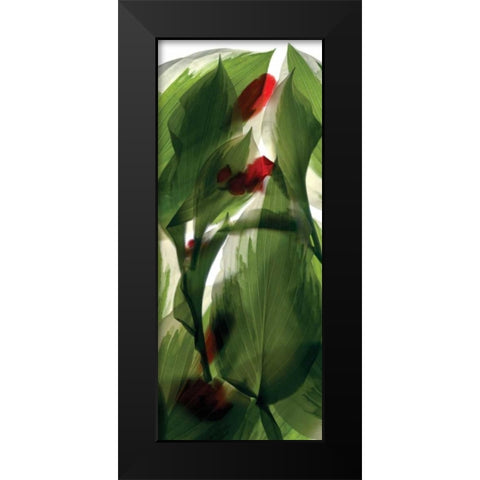 Hosta Begonia Window Black Modern Wood Framed Art Print by McLemore, Julia
