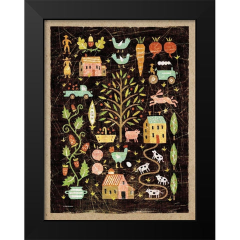 Farm to Table Black Modern Wood Framed Art Print by McCollum, Sudi