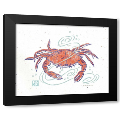 Rustic Crab Black Modern Wood Framed Art Print by McCollum, Sudi