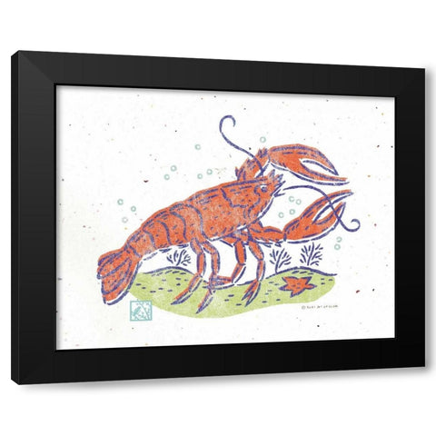 Rustic Lobster Black Modern Wood Framed Art Print by McCollum, Sudi